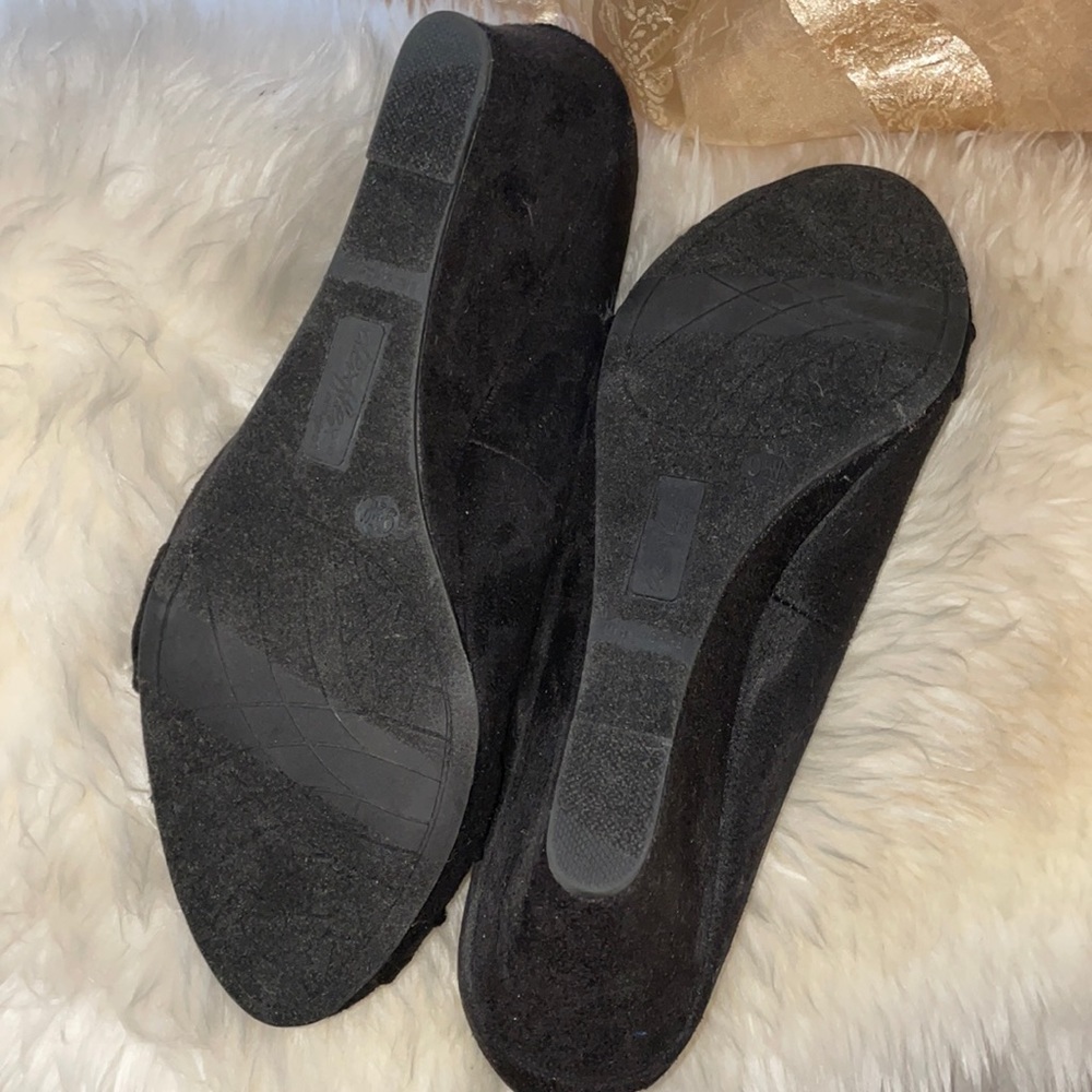 Black velvet wedges - Picture 2 of 7